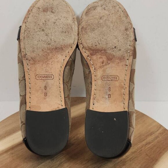 Coach Elkie Women's Monogram Loafers Size 8 B Brown - Picture 7 of 9